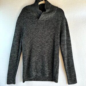 Carbon Sweater Womens  Size XL Gray Heathered High Neck Casual Lagenlook Office